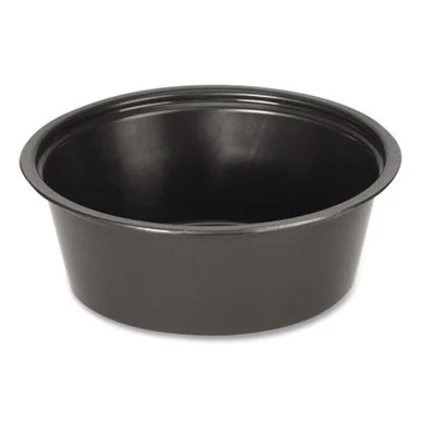 Fabrikal PPC150B Portion Cups, 1.5 Oz, Plastic, Black, 250/sleeve, 10 Sleeves/carton