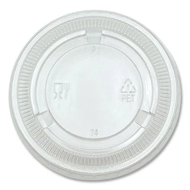 Boardwalk PRTLID4 Soufflé/portion Cup Lids, Fits 3.25 Oz To 5.5 Oz Portion Cups, Clear, 2,500/pack