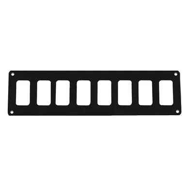 Pacer Group PSC-81-BK Pacer Switch Panel - 8 Switch & 1 Row - 12.5" X 2.75" - Black Powder Coated Aluminum