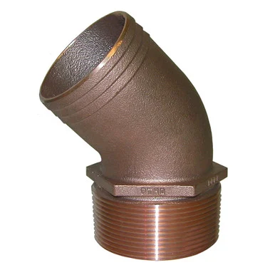 Groco PTHD-2500 2-1/2" Npt Bronze 45 Degree Pipe To 2-1/2" Hose