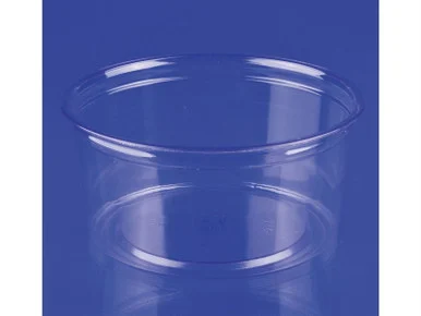 Fabrikal RD12 Recycleware Round Deli Container, 12 Oz, 4.6" Diameter X 2.3" H, Clear, Plastic, 500/carton