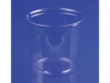 Fabrikal RD24 Recycleware Round Deli Container, 24 Oz, 4.6" Diameter X 3.6" H, Clear, Plastic, 500/carton