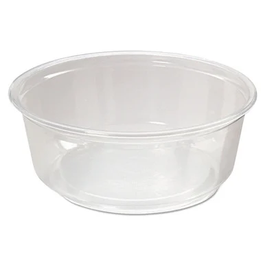 Fabrikal RD8 Recycleware Round Deli Container, 8 Oz, 4.6" Diameter X 1.7" H, Clear, Plastic, 500/carton