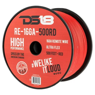 DS18 Audio RE-16GA-500RD Ds Primary Remote Wire 16ga 500ft Red