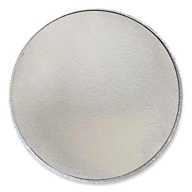 Boardwalk ROUND9COMBO Round Aluminum To-go Containers With Lid, 48 Oz, 9" Diameter X 1.66"h, Silver, 200/carton