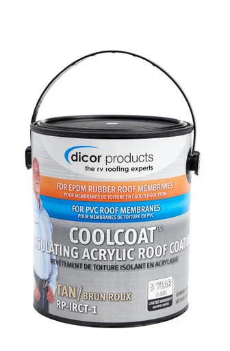 Dicor RP-IRCT-1 CoolCoat Insulating EPDM Roof Coating - 1 Gallon- Tan