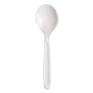 Dart RSWS Reliance Mediumweight Cutlery, Soup Spoon, Plastic, White, 1,000/carton
