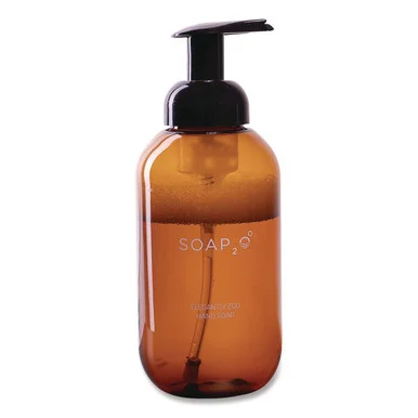 Soap2o S2OHS500FEA Elegantly Eco Plastic Soap Dispenser Bottle, 500 Ml, Brown