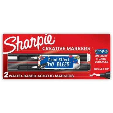 Sharpie Creative Markers, Water-Based Acrylic Markers, Bullet Tip (san-2196906)
