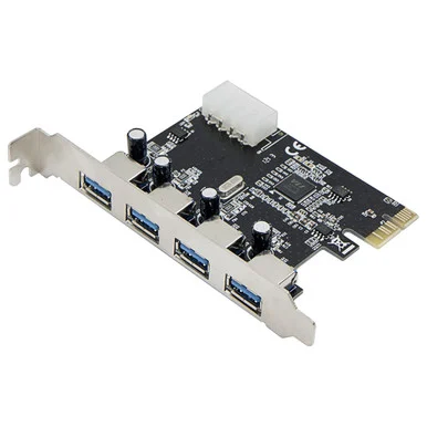Syba SD-PEX20133 4port Usb 3.0 Pcie Card 5gbps Ctlr With Molex Power Vli Vl80x Chipset