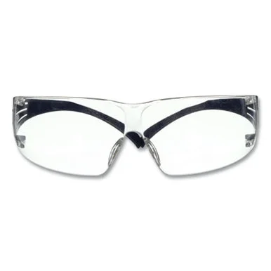 3m SF201SGAFBLU Securefit Protective Eyewear, 200 Series, Dark Blue Plastic Frame, Clear Polycarbonate Lens