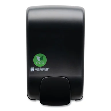 San Jamar SF900REBK Ecologic Rely Manual Foam Soap And Sanitizer Dispenser, 900 Ml, 5,5 X 4,5 X 9.25, Black