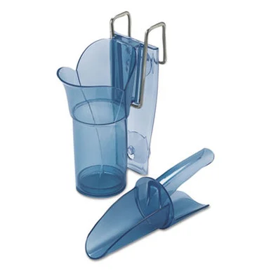 San Jamar SI5000 Saf-t-scoop And Guardian System For Ice Machines, 6-10 Oz, Transparent Blue