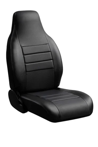 FIA SL6835 BLK/BLK Front Bucket Seat Cover for GMC Sierra - Black Leatherette SL6835 BLK/BLK