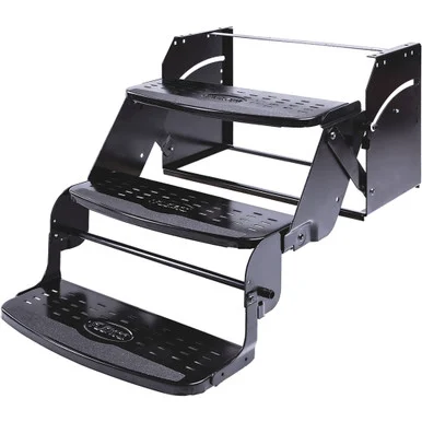 Stromberg Carlson SMFP-3100 Manual Coach Steps by Flexco - 24 Triple- 8 Rise- Black