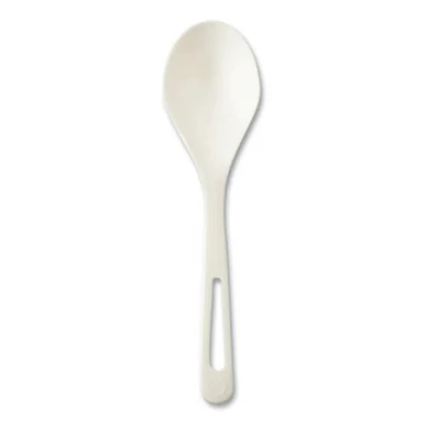 World Centric SOPSB Tpla Compostable Cutlery, Soup Spoon, White, 1,000/carton