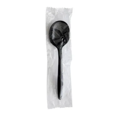 Boardwalk SOUPBLHVY Heavyweight Polypropylene Cutlery, Soup Spoon, Black, 1,000/carton