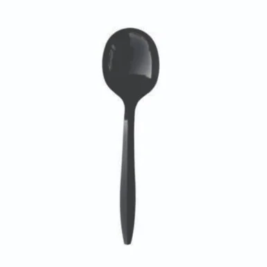 Boardwalk SOUPBLMW Mediumweight Polypropylene Cutlery, Soup Spoon, Black, 1,000/carton