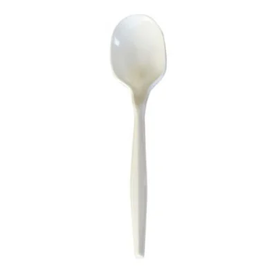 Boardwalk SOUPMWPP Mediumweight Polypropylene Cutlery, Soup Spoon, White, 1,000/carton