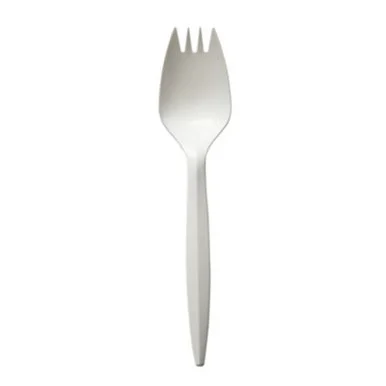 Boardwalk SPORKWHPP Mediumweight Polypropylene Cutlery, Spork, White, 1,000/carton