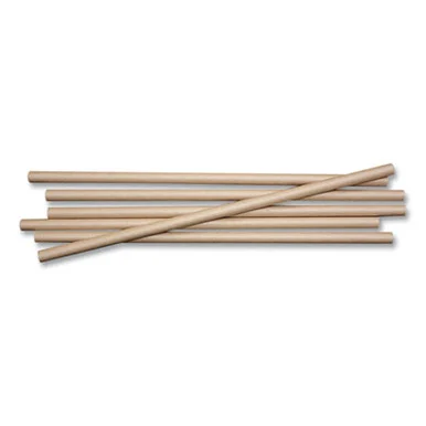 World Centric STPA8K Sustainable Kraft Paper Straws, 8", 6,000/carton