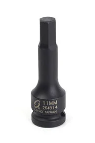 Sunex Tools SUU-264914 1/2" Drive, Hex Drive Impact Socket, 11mm