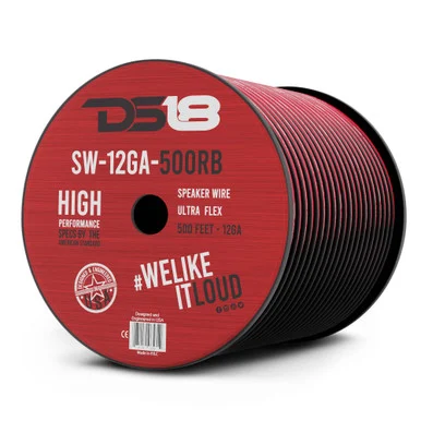DS18 Audio SW-12GA-500RB Speaker Wire 12 Ga Red Black 500 Feet