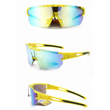 Trader Bo's TB122YELLOWFM Traders Bos Tb122yellowfm Sports Sunglasses For Women Youth And Men Uv400 Protection Ideal For Cycling Skiing Hiking Kayaking-yellow