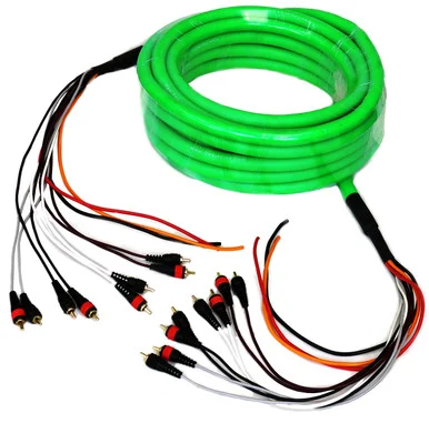 Deejay LED TBHMED36GREEN Green 36ft 10rca 3 Power Coppe