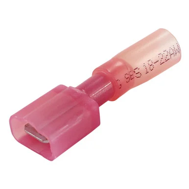 Pacer Group TDE18-250FIM-100 Pacer 22-18 Awg Fully-insulated Male Disconnect Terminal - Red - 100 Pack
