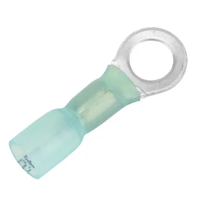 Pacer Group TE14-14R-100 Pacer 16-14 Awg Heat Shrink Ring Terminal - 1/4" Stud Size - 100 Pack