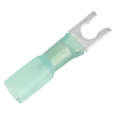 Pacer Group TE14-8SLF-100 Pacer 16-14 Awg Heat Shrink Spade Terminal - #8 Stud Size - 100 Pack
