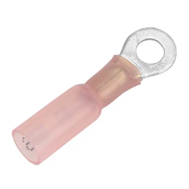 Pacer Group TE18-8R-25 Pacer 22-18 Awg Heat Shrink Ring Terminal - #8 Stud Size - 25 Pack