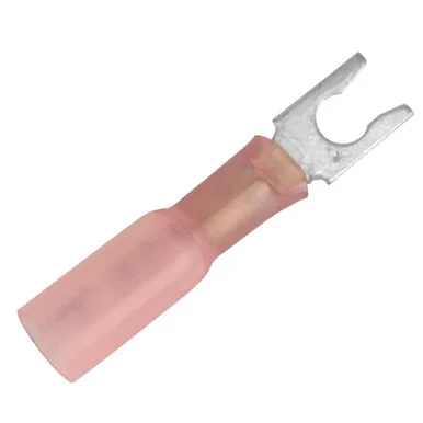 Pacer Group TE18-8SLF-100 Pacer 22-18 Awg Heat Shrink Spade Terminal - #8 Stud Size - 100 Pack