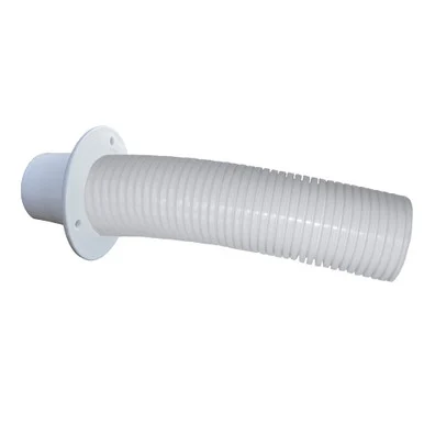 Trident Marine TFK-4W 4' White Stern Flex Hose W/transom Flange