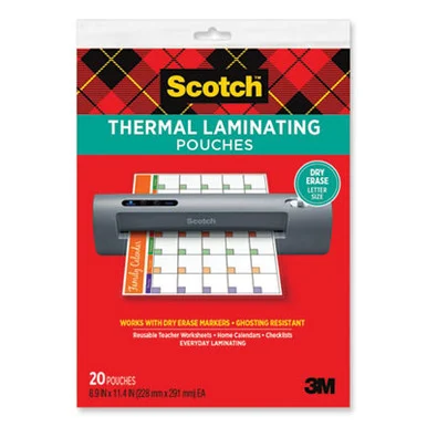 3m TP385420DE Laminating Pouches, 3 Mil, 8.9 X 11.4, Clear, 20/pack