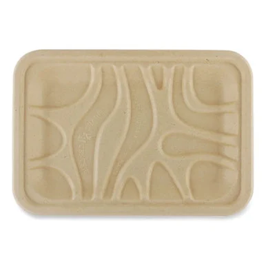 World Centric TRSC2SLFS Fiber Trays, 5.7 X 8.2 X 0.6, Natural, Paper, 500/carton