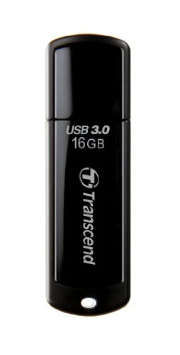 Transcend JetFlash 700 16 GB USB 3.0 Flash Drive - Black - External TS16GJF700