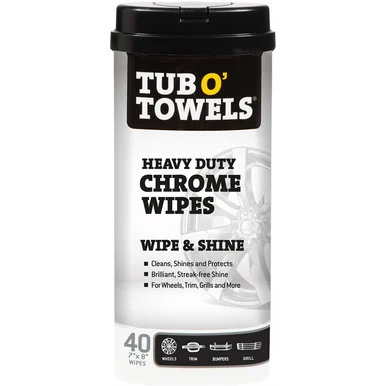 Tub O' Towels TW40-CHR Heavy Duty Chrome Wipes, 40 Count