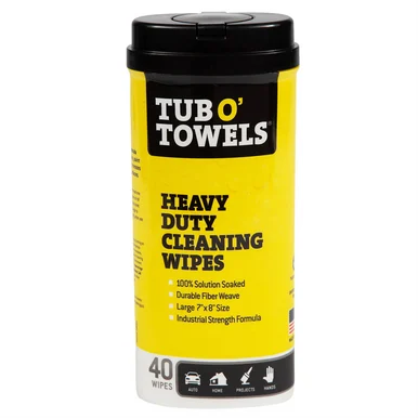Tub O' Towels TW40 Heavy Duty Cleaning Wipes, 40 Count