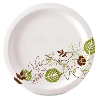 Dixie Pathways Design Everyday Paper Plates - 8.50" Diameter Plate - Paper - 125/carton (UX9WSCT)