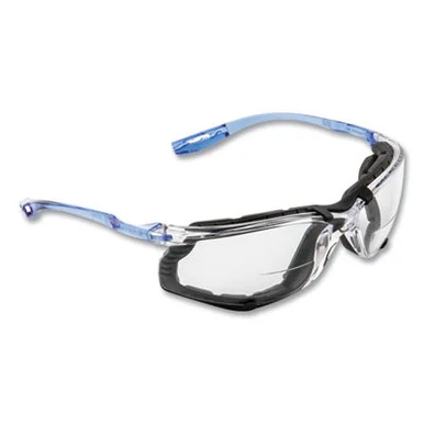 3m VC215AF Ccs Protective Eyewear With Foam Gasket, +1.5 Diopter Strength, Blue Plastic Frame, Clear Polycarbonate Lens
