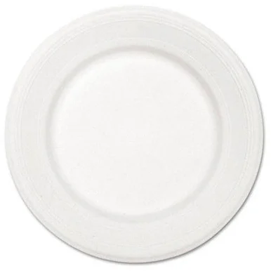 Chinet Classic White Plates - 10.50" Diameter Plate - Paper, Fiber - 500/carton (venturect)