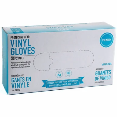 BLUZEN Powder-Free Vinyl Gloves (vin101mct)