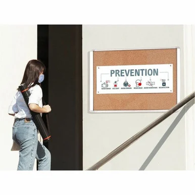 MasterVision Water-Resistant Enclosed Corkboard (vt340601760)