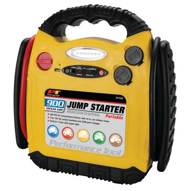Wilmar W1665 900 Amp Portable Jump Starter with Inflator