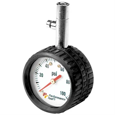 Wilmar W9106 Corp. / Performance Tool 2" Round Dial Tire Pressure Gauge