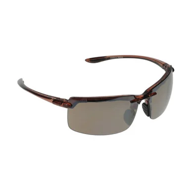 Global Vision Eyewear Wheelingbrn Mirror Lens Safety Glasses Safety Sunglasses-brown