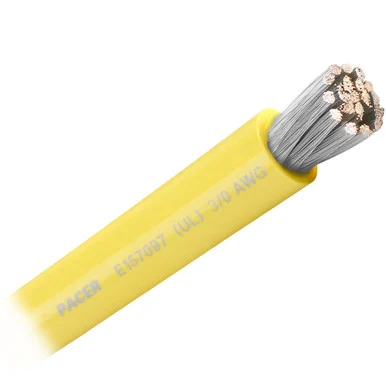 Pacer Group WUL3/0YL-FT Pacer Yellow 3/0 Awg Battery Cable - Sold By The Foot WUL3/0YLFT