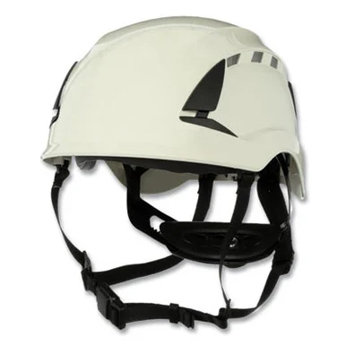 3m X5001VANSI Securefit X5000 Series Safety Helmet, Vented, 6-point Pressure Diffusion Ratchet Suspension, White